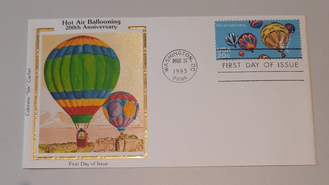 USA FDC 200v kuumailmapalloilua, Colorano "Silk" 1983