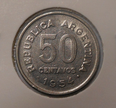 Argentina. 50 centavos 1954.