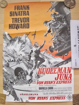 Elokuvajuliste Kuoleman Juna Von Ryan's Espress Sinatra 1965