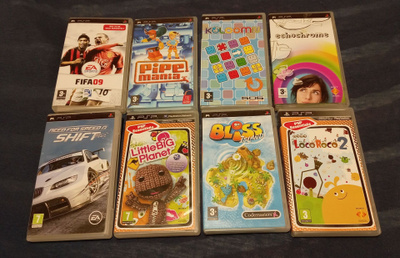 8 kpl psp pelejä