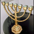 Antiikki 6-Haara Menorah Venäjä 1900-alku - pikkukuva 3
