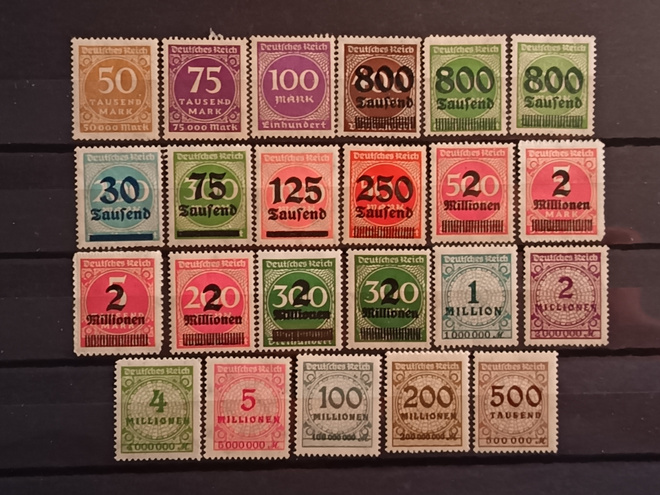 Reich. Inflaatio ja numeromerkkejä
