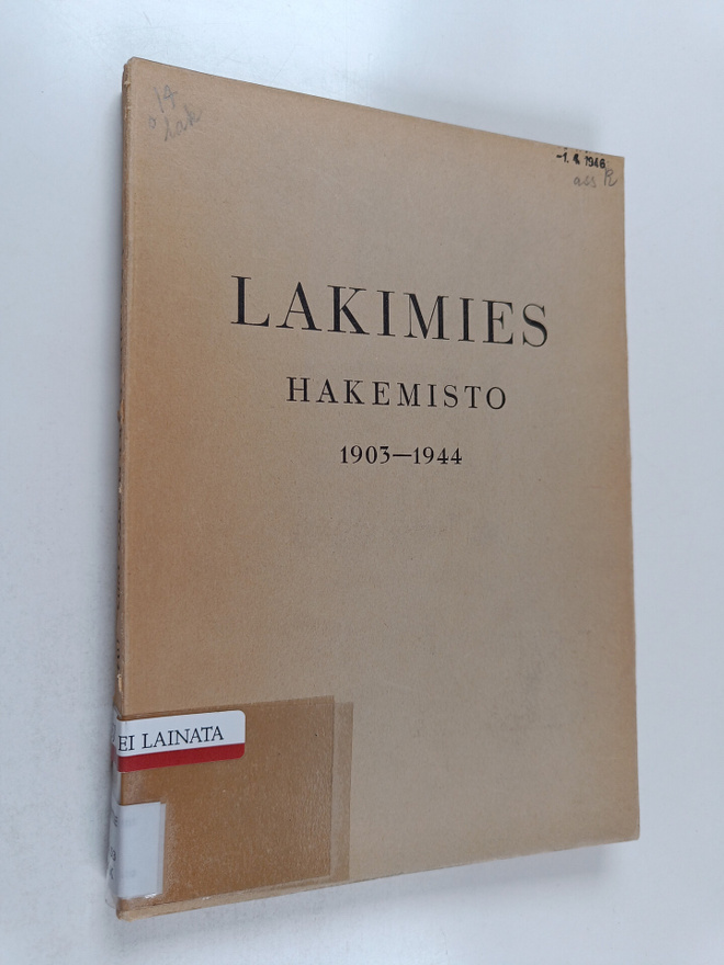 Lakimies : hakemisto 1903-1944