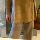 Upea beige meleerattu oversize neulemekko neule tunika S/ M - pikkukuva 3