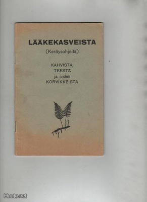 Krohn, Väinö: Lääkekasveista, Al Sano-osuuskunta 1942,nid,K3