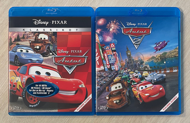 Disney-Pixar: AUTOT (2006) & AUTOT 2 (2011) animaatio (UUSI)