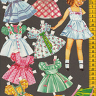 Paperinukke tyttö 1950-luku - pikkukuva 1