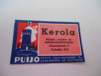 TT Etiketti Puijo Kerola  Asemakatu 4
