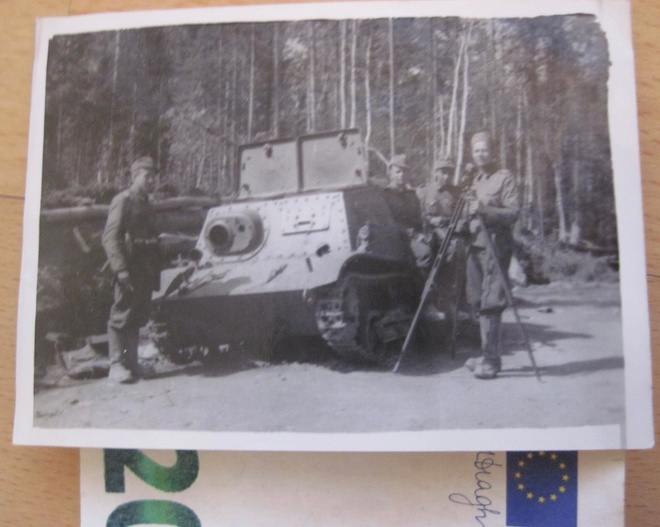 VANHA Sota Valokuva Panssarivaunu 1941