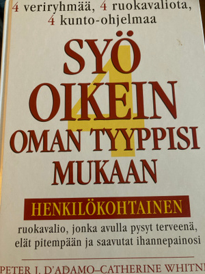 SYÖ OIKEIN OMAN TYYPPISI MUKAAN