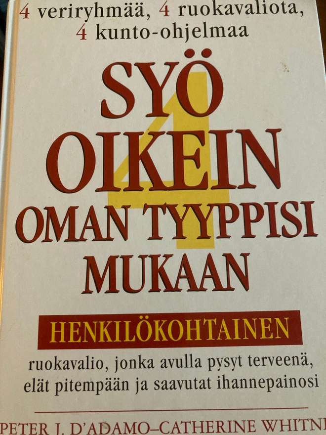 SYÖ OIKEIN OMAN TYYPPISI MUKAAN