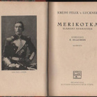 Luckner,Felix von: Merikotka:elämäni seikkailuja, Otava 1925 - pikkukuva 1