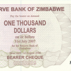 Zimbabwe 1.000 Dollars 2006 P44 #717 - pikkukuva 1