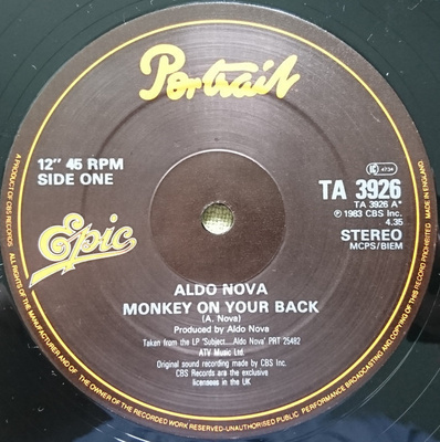 Aldo Nova - Monkey On Your Back 12”