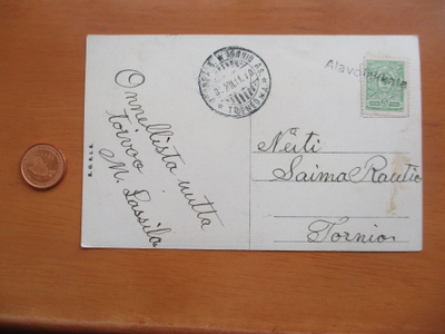 1911 Alavojakkala rivil + Tornio As. paikallispainotuote