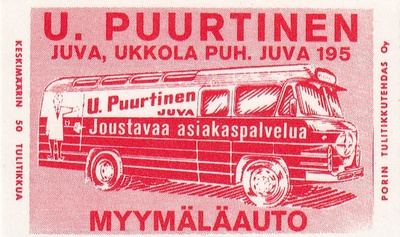 Juva, Ukkola, U. Puurtinen, myymäläauto.  s57