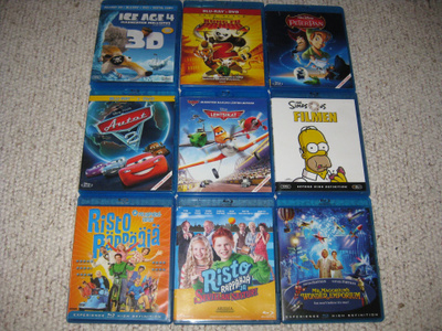 Blu-Ray ja DVD (lapsille)
