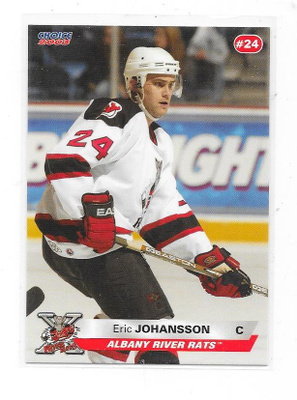 2002-03 Albany RiverRats #9 Eric Johansson ex TPS farmikortt