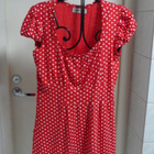 Uusi, maitokaakaonvärinen valkopilkullinen tunikamekko,L/XL - pikkukuva 3