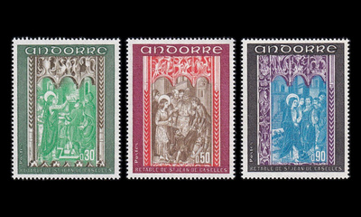 Andorra Fr 235-7 ** Freskoja (1971)