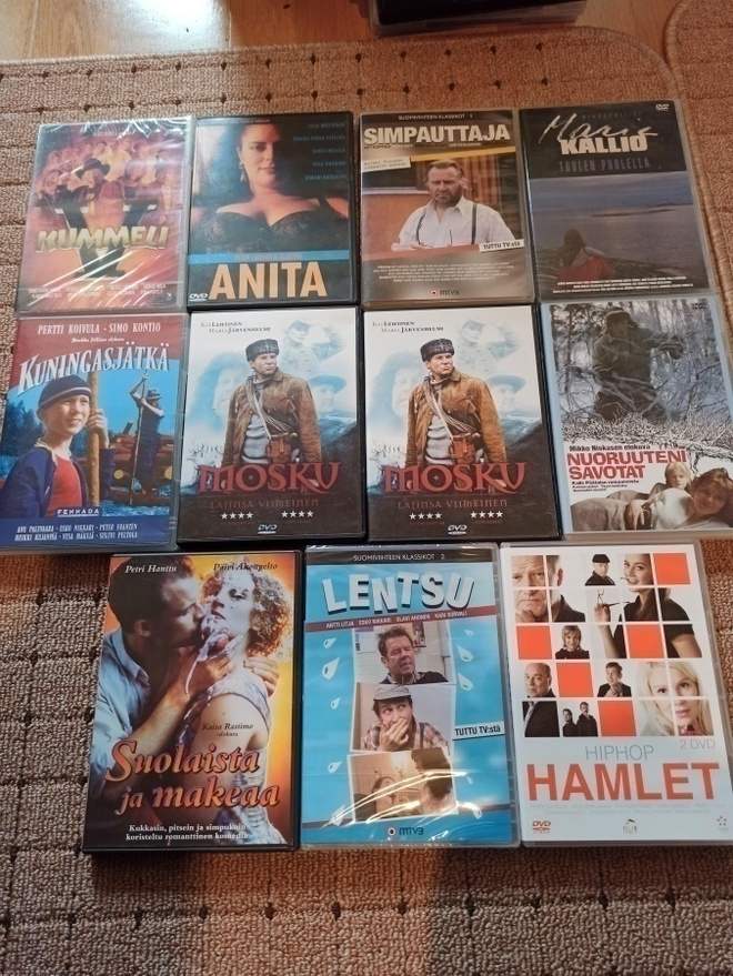 Valitse kotimainen leffa/sarja 3e kpl Dvd
