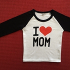 "I LOVE MOM" PITKÄHIHAINEN PAITA EKOPUUVILLAA 18 KK **UUSI** - pikkukuva 1
