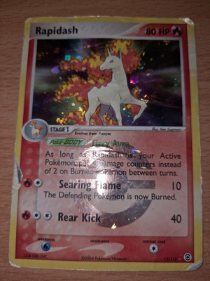 Rapidash 13/112 EX FireRed & LeafGreen Holo Rare card HP
