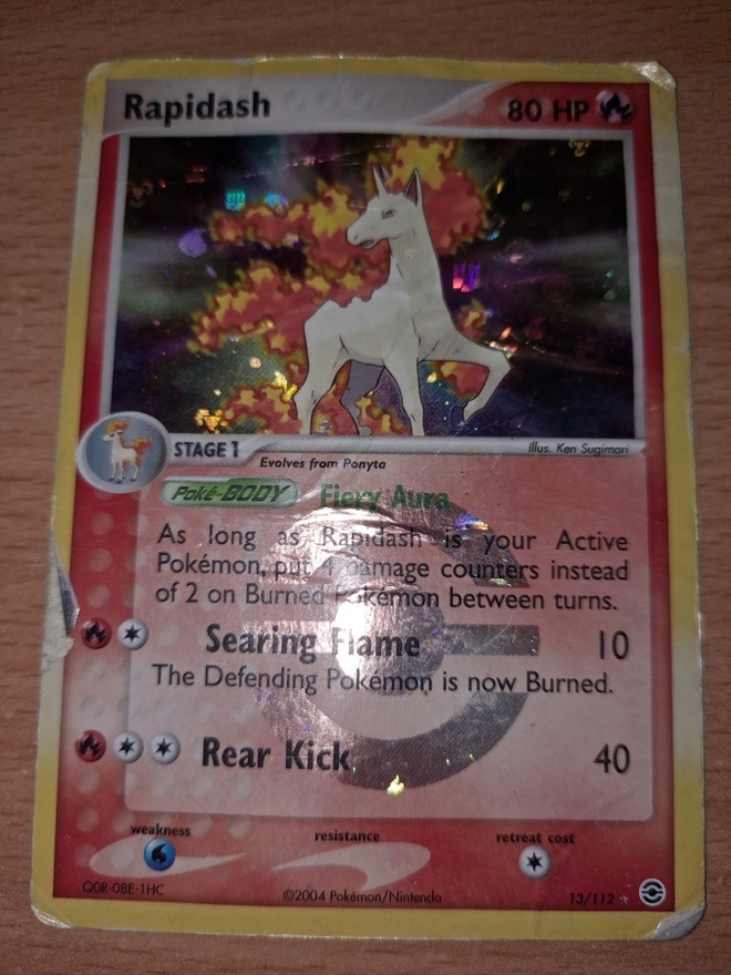 Rapidash 13/112 EX FireRed & LeafGreen Holo Rare card HP