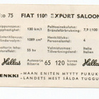 Purkkakuva Hellas AUTOSARJA n:o 75 FIAT 1100 EXPORT SALOON - pikkukuva 2