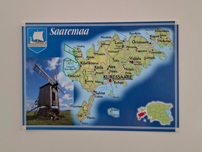 SAARENMAA "Kartta"-KULKEMATON POSTIKORTTI