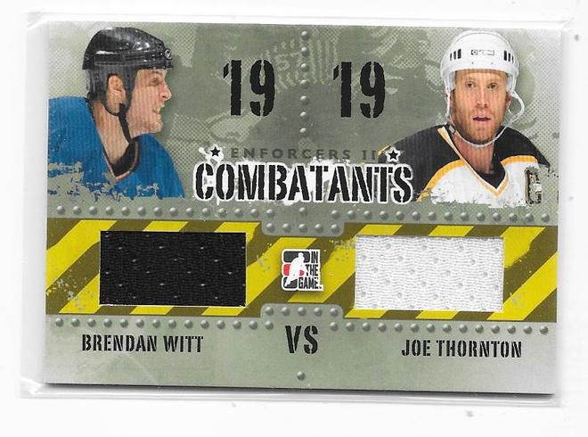 2013 ITG Combatants Jersey #23 Brendan Witt & Joe Thornton