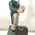 Vintage Uncle Sam valurautainen mekaaninen kolikkopankki - pikkukuva 4