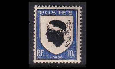 Ranska 752a ** Vaakuna Korsika ultramariini (1946)