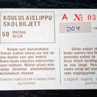 Koululaislippu 1987 matkahuolto keräilyyn - bussi linja-auto - pikkukuva 1