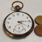 Hopea taskukello, Ancre, 15 Rubis, Paris 1900, Swiss vintag - pikkukuva 3