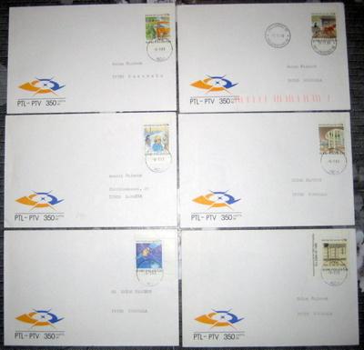 FDC-kuoret Posti ja Telelaitos 350 v (vihkomerkit )(79)