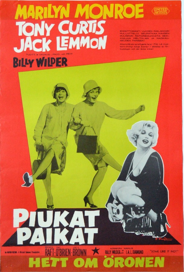 Elokuvajuliste: Piukat paikat (Marilyn Monroe)