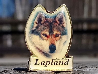 Matkailumerkki Lapland. Halkaisija - 28 mm.
