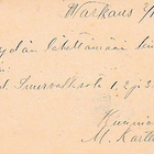 1914, Kortti Warkaus -Hämeenlinna, Sotasensuurin tarkastama - pikkukuva 2