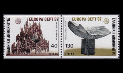 Kreikka 1651-2Cp ** Europa moderni arkkitehtuuri (1987)