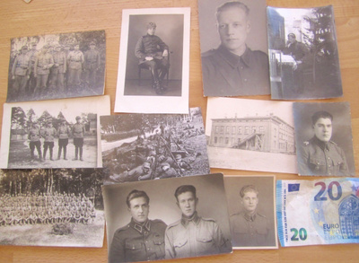 VANHOJA Sotilasvalokuvia 10 kpl 1920-1930-l Hämeenlinna ym