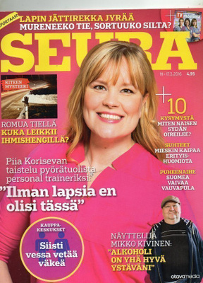Seura n:o 11 2016 Piia Koriseva. Mikko Kivinen. Harri Haanpä