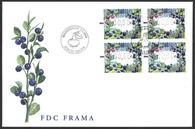 FDC Åland 2003 Mustikka FRAMA sarja LaPe ATM Å 15