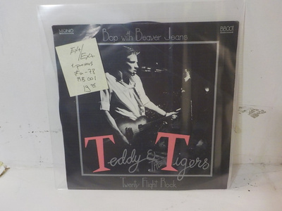 TEDDY & THE TIGERS - BOP WITH BEAVER JEANS EX+/EX+ 7'' +