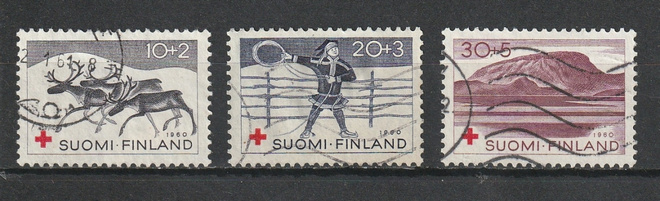 1960 PunaisenRistin sarja leimattuna