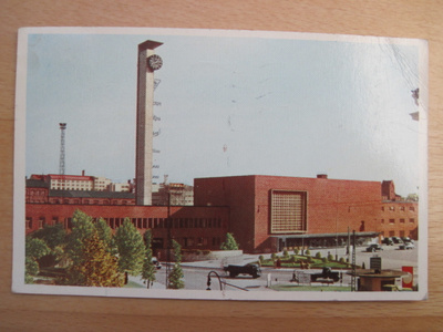 VANHA Postikortti Tampere 1960 Rautatieasema