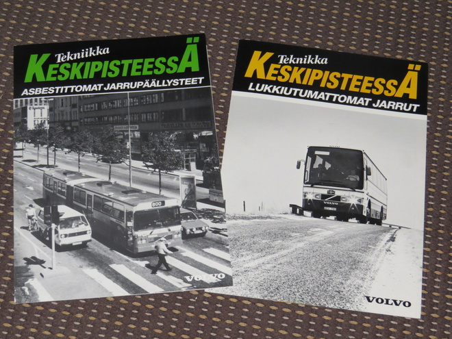 1986 Volvo bussi jarrut esite - 2 kpl - suom - KUIN UUSI