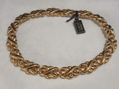 Upea vintage 21k kullattu Kanadalainen kaulakoru Gold plated