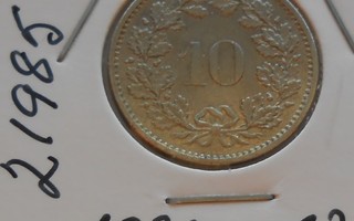 SVEITSI  10 Rappen  v. 1973  KM#27  Circ