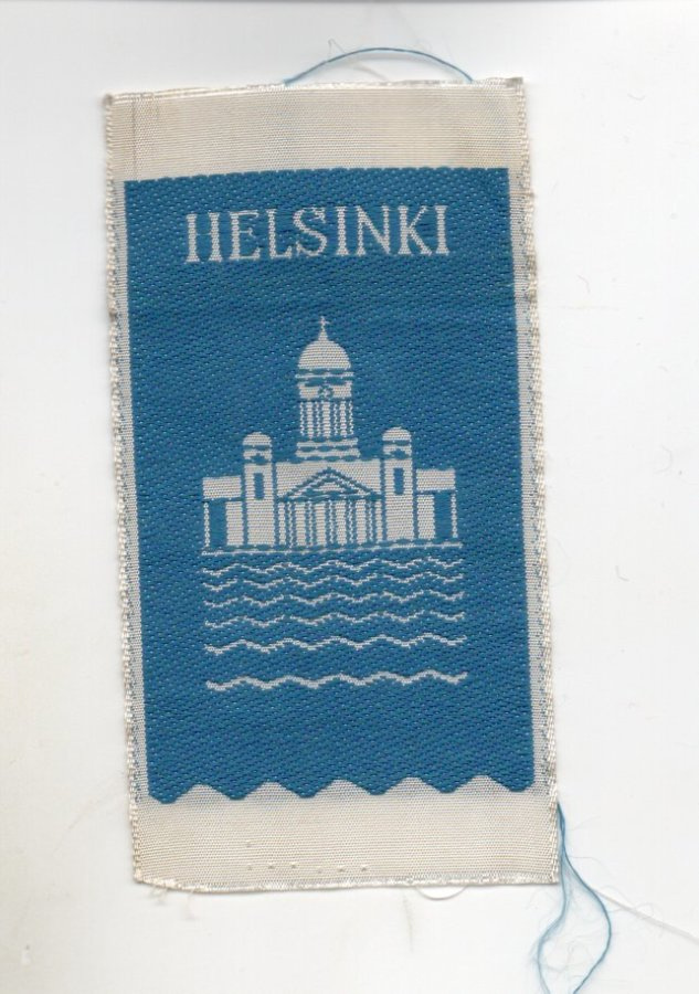 Helsinki: Matkailu /hihamerkki  (kangasta)